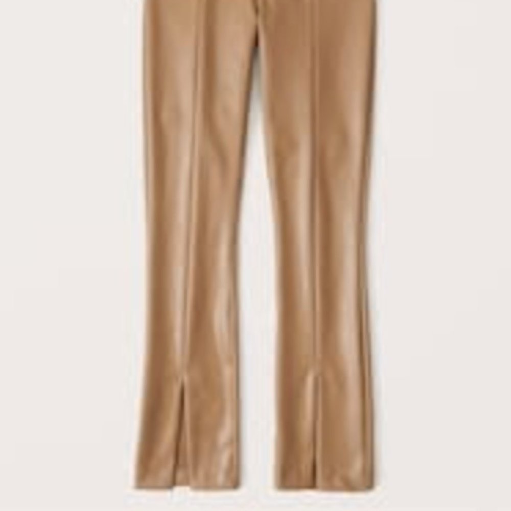 Abercrombie and Fitch Vegan Leather Split-hem Pants